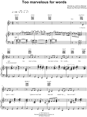 Too Marvelous for Words