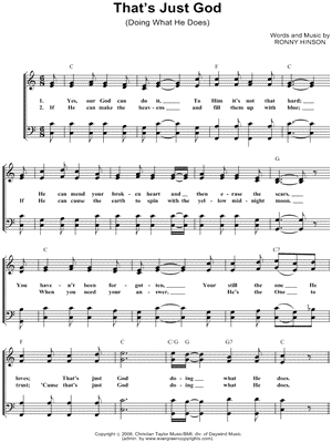 That's Just God (Doing What He Does)