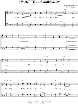 I Must Tell Somebody