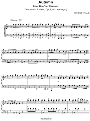 Autumn from The Four Seasons (Allegro)
