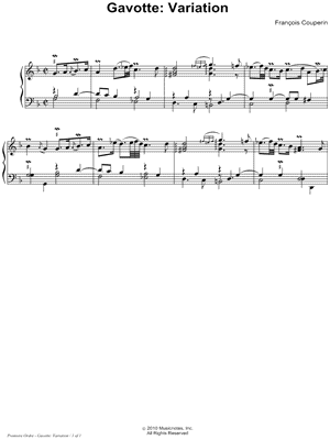 Gavotte: Variation (Premiere Ordre)