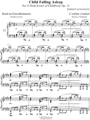 Scenes from Childhood, No. 12: Child Falling Asleep