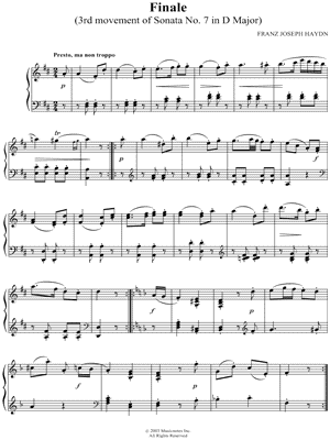 Piano Sonata No. 7 in D Major: III. Finale