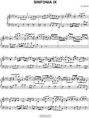 Sinfonia IX, BWV 795