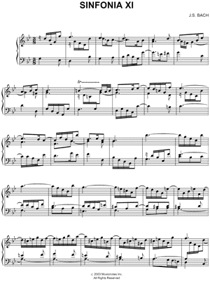 Sinfonia XI, BWV 797