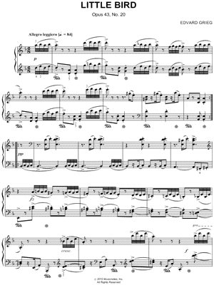 Lyric Pieces, Op 43, No. 4: Little Bird