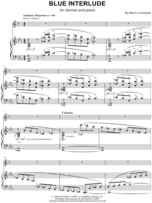 Blue Interlude - Piano Accompaniment (Clarinet)