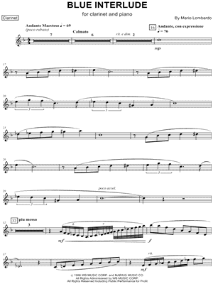 Blue Interlude - Clarinet Part