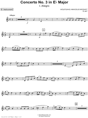 Horn Concerto No. 3 in Eb Major: I. Allegro - Eb Instrument (Solo Part)