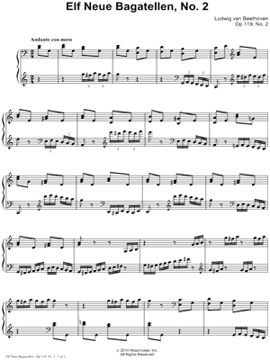 Eleven Bagatelles, Op. 119, No. 2