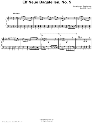 Eleven Bagatelles, Op. 119, No. 5