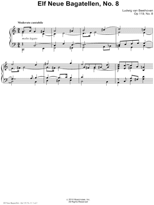 Eleven Bagatelles, Op. 119, No. 8