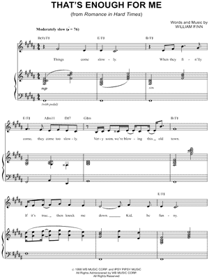 That's Enough for Me