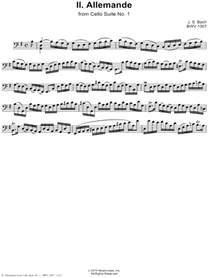 Cello Suite No. 1, BWV 1007: II. Allemande