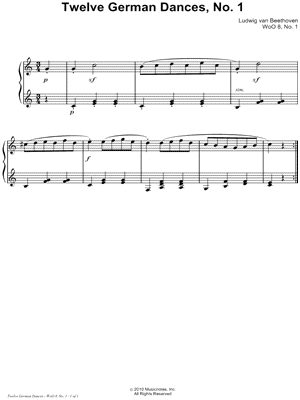 Twelve German Dances, WoO 8, No. 1