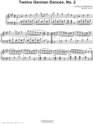 Twelve German Dances, WoO 8, No. 2