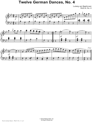 Twelve German Dances, WoO 8, No. 4