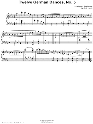 Twelve German Dances, WoO 8, No. 5