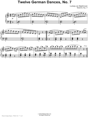 Twelve German Dances, WoO 8, No. 7
