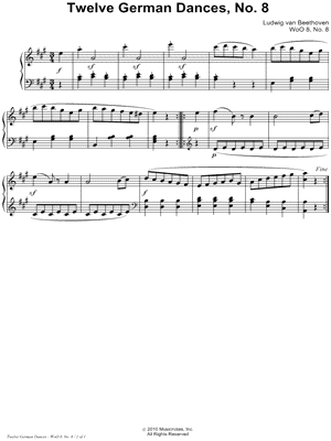 Twelve German Dances, WoO 8, No. 8
