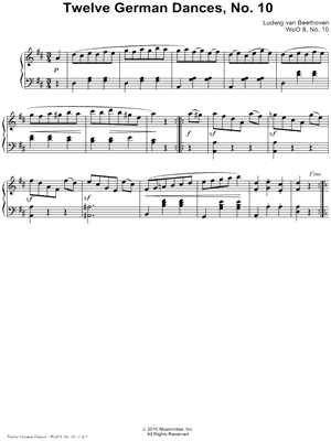 Twelve German Dances, WoO 8, No. 10