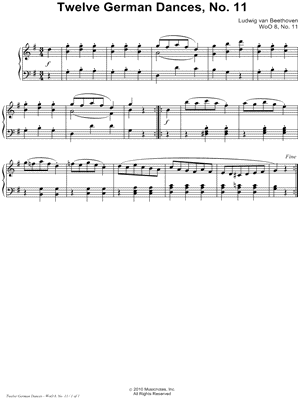 Twelve German Dances, WoO 8, No. 11