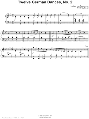 Twelve German Dances, WoO 13, No. 2