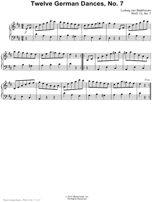 Twelve German Dances, WoO 13, No. 7