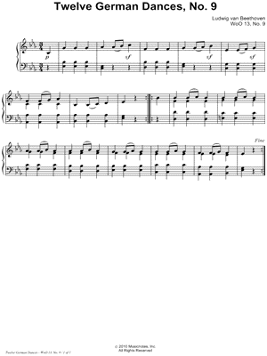 Twelve German Dances, WoO 13, No. 9