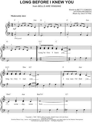 Long Before I Knew You