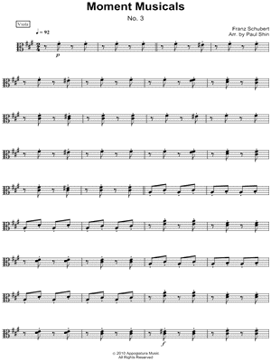 Moment Musical No. 3 - Viola Part