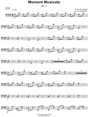 Moment Musical No. 3 - Cello Part