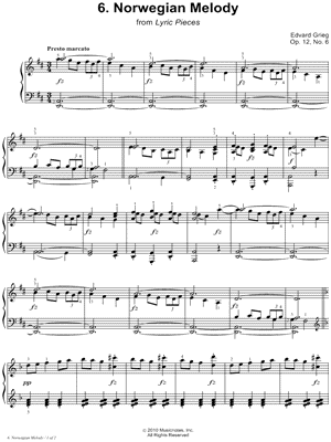 Lyric Pieces: Opus 12, No. 6. Norwegian Melody
