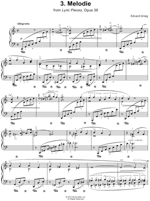 Lyric Pieces, Op. 38, No 3. Melodie