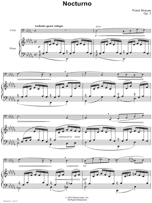 Nocturno - Piano Accompaniment (All Instruments)