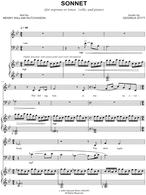 Sonnet for Voice, Cello, and Piano