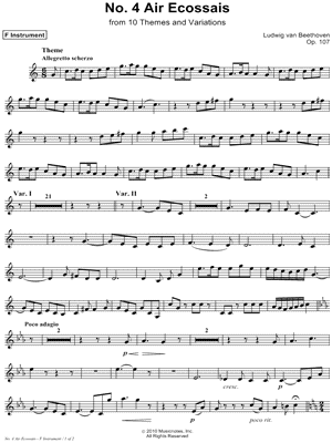 Air Ecossais, Allegretto Scherzo: Op. 107, No. 4 - F Instrument