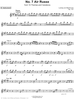 Air Russe, Op. 107, No. 7 - Eb Instrument