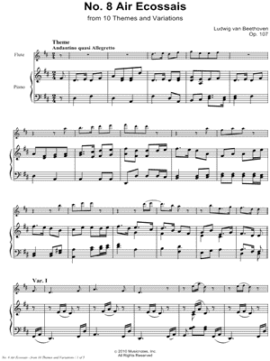 Air Ecossais, Op. 107, No. 8 - Piano Accompaniment