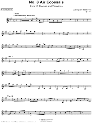 Air Ecossais, Op. 107, No. 8 - F Instrument