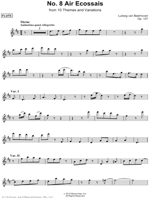 Air Ecossais, Op. 107, No. 8 - C Instrument (Flute)