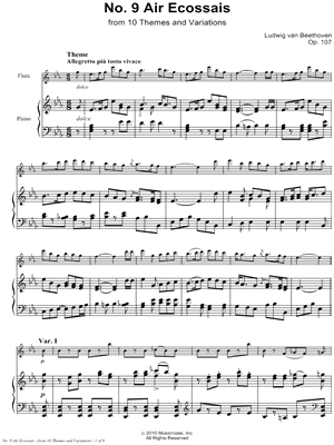 Air Ecossais, Allegretto: Op. 107, No. 9 - Piano Accompaniment