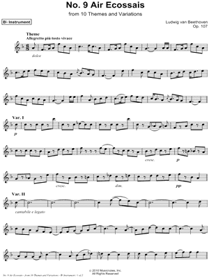 Air Ecossais, Allegretto: Op. 107, No. 9 - Bb Instrument