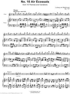 Air Ecossais, Spirituoso e Marciale: Opus 107, No. 10 - Piano Accompaniment