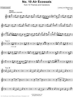 Air Ecossais, Spirituoso e Marciale: Opus 107, No. 10 - F Instrument