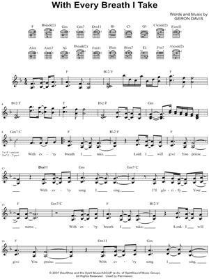 With Every Breath I Take