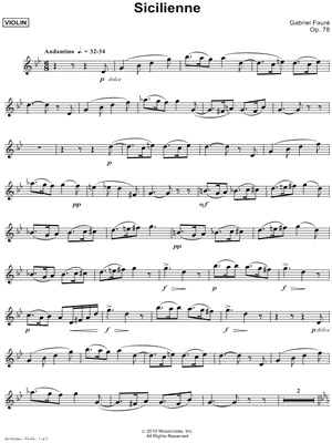 Sicilienne, Op. 78 - C Instrument (Violin)