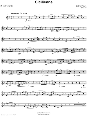 Sicilienne, Op. 78 - F Instrument