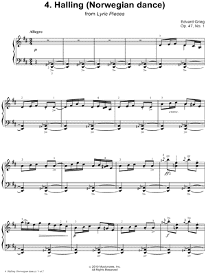 Lyric Pieces, Op 47, No. 4: Halling