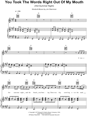 You Took the Words Right Out of My Mouth